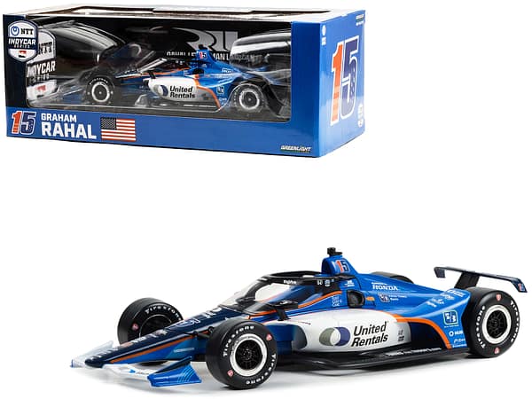 Dallara IndyCar #15 Graham Rahal "United Rentals" Rahal Letterman Lanigan Racing "NTT IndyCar Series" (2023) 1/18 Diecast Model Car by Greenlight