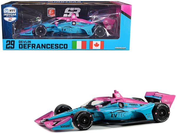 Dallara IndyCar #29 Devlin DeFrancesco "EVTEC Performance Group" Andretti Steinbrenner Autosport (Road Course Configuration) "NTT IndyCar Series" (2023) 1/18 Diecast Model Car by Greenlight