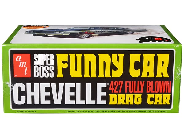 Skill 2 Model Kit 1965 Chevrolet Chevelle AWB Funny Car Time Machine 1/25 Scale Model by AMT