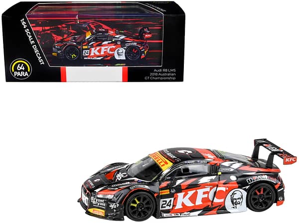 Audi R8 LMS #24 Daniel Gaunt - Tony Bates KFC Racing 3rd Place Australian GT Championship (2018) 1/64 Diecast Model Car by Paragon Models