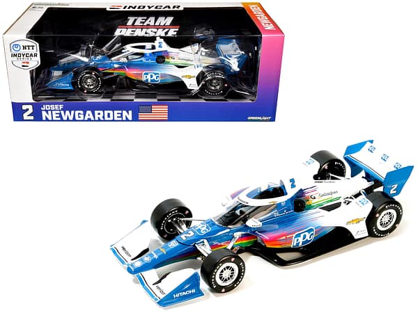 Dallara IndyCar #2 Josef Newgarden PPG Team Penske Road Course Configuration NTT IndyCar Series 2024 1/18 Diecast Model Car Greenlight 11239.