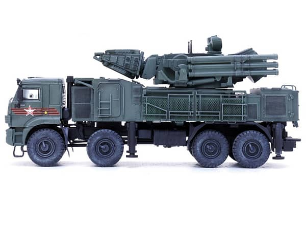 Pantsir S1 96K6 Self-Propelled Air Defense Weapon System Victory Day Parade Russian Army Armor Premium Series 1/72 Diecast Model by Panzerkampf