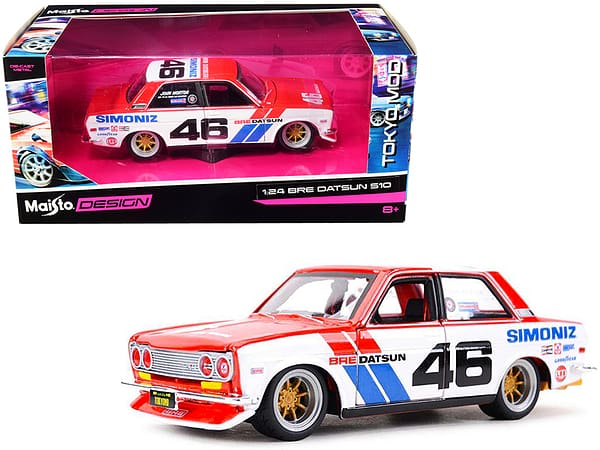 Datsun 510 #46 "Simoniz" BRE (Brock Racing Enterprises) "Tokyo Mod" 1/24 Diecast Model Car by Maisto