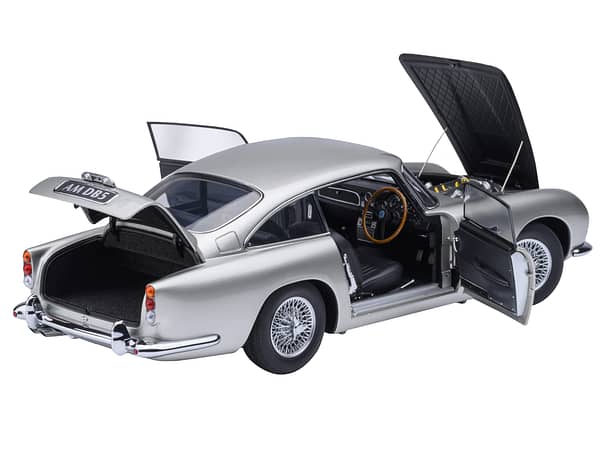 Aston Martin DB5 RHD (Right Hand Drive) Birch Silver 1/18 Model Car by Autoart