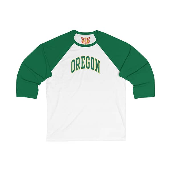 Oregon Ducks Unisex 34 Sleeve Baseball Tee