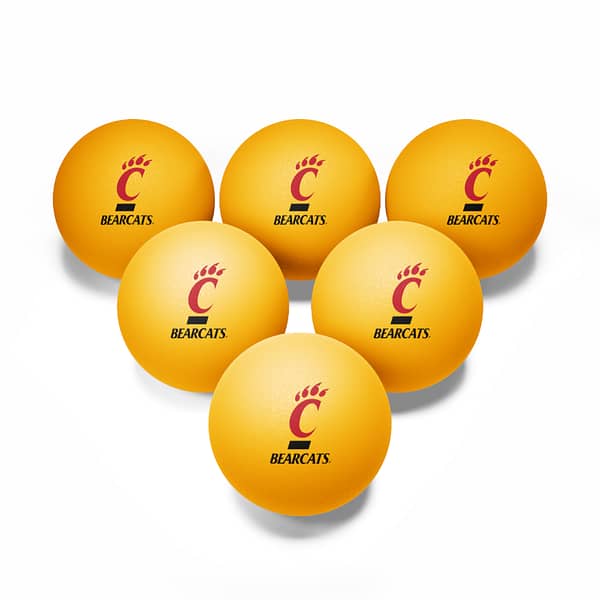 Cincinnati Bearcats Ping Pong Balls, 6 pcs